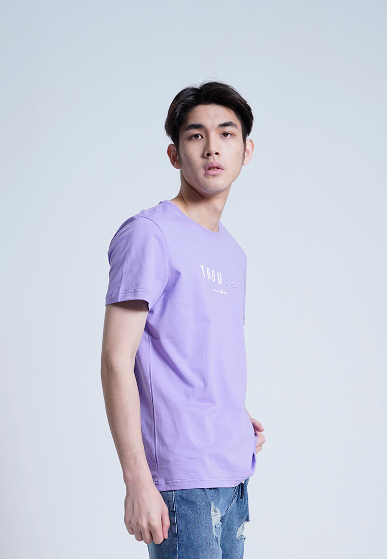 Men Short-Sleeve Graphic Tee - Purple - H0M942