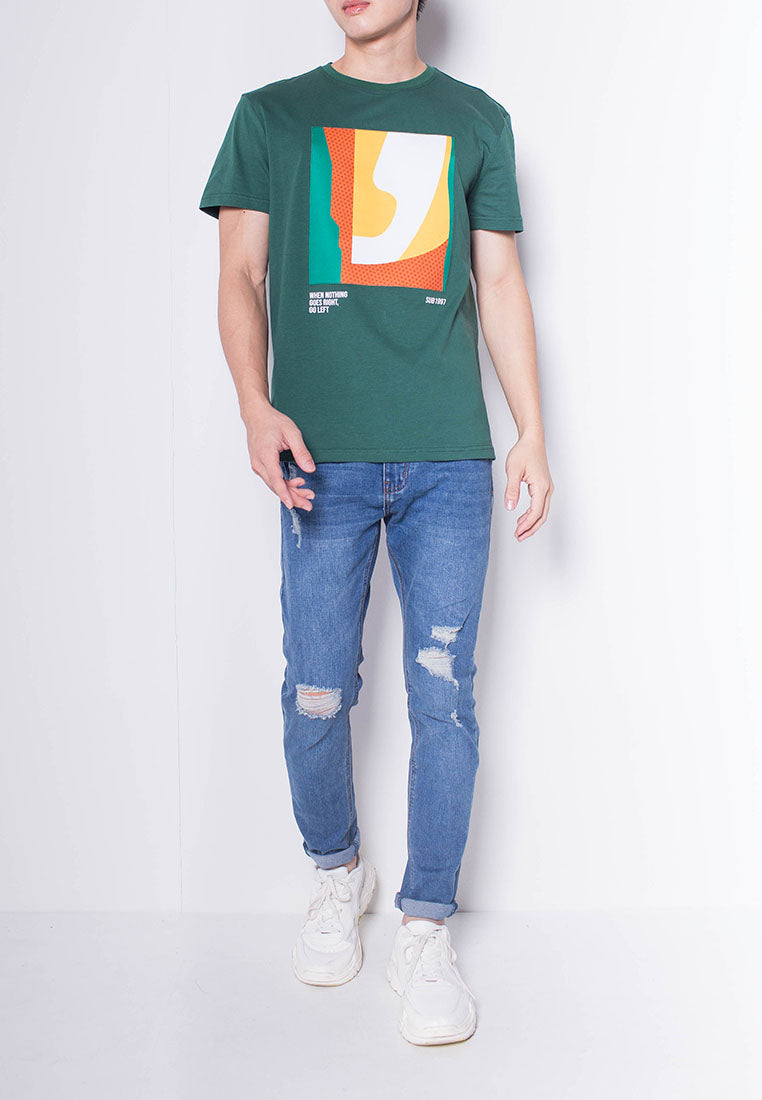 Men Short-Sleeve Graphic Tee - Green - H0M924