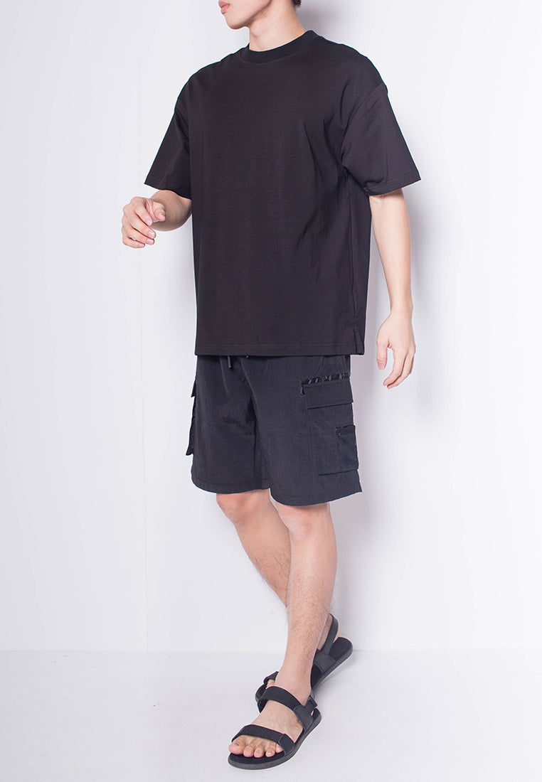 Men Short-Sleeve Fashion Tee - Black - H0M740