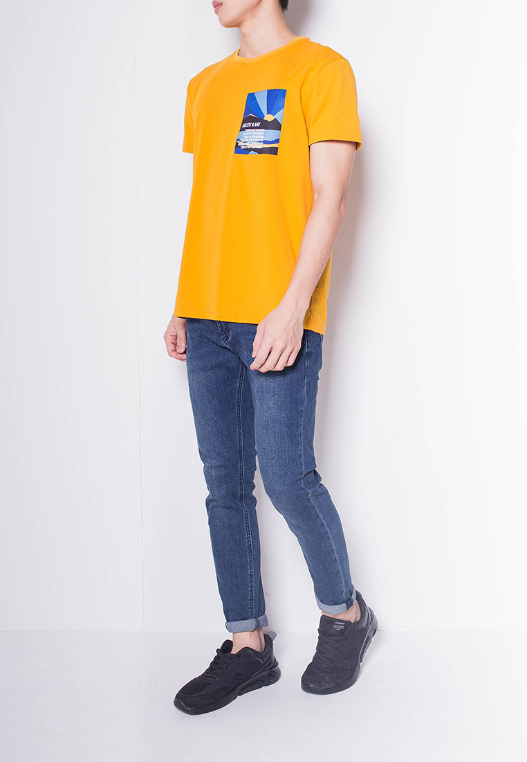 Men Short-Sleeve Graphic Tee - Yellow - H0M922