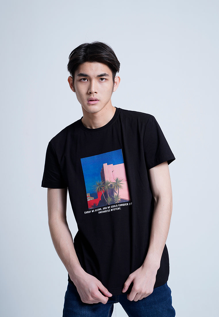 Men Short-Sleeve Graphic Tee - Black - H0M940