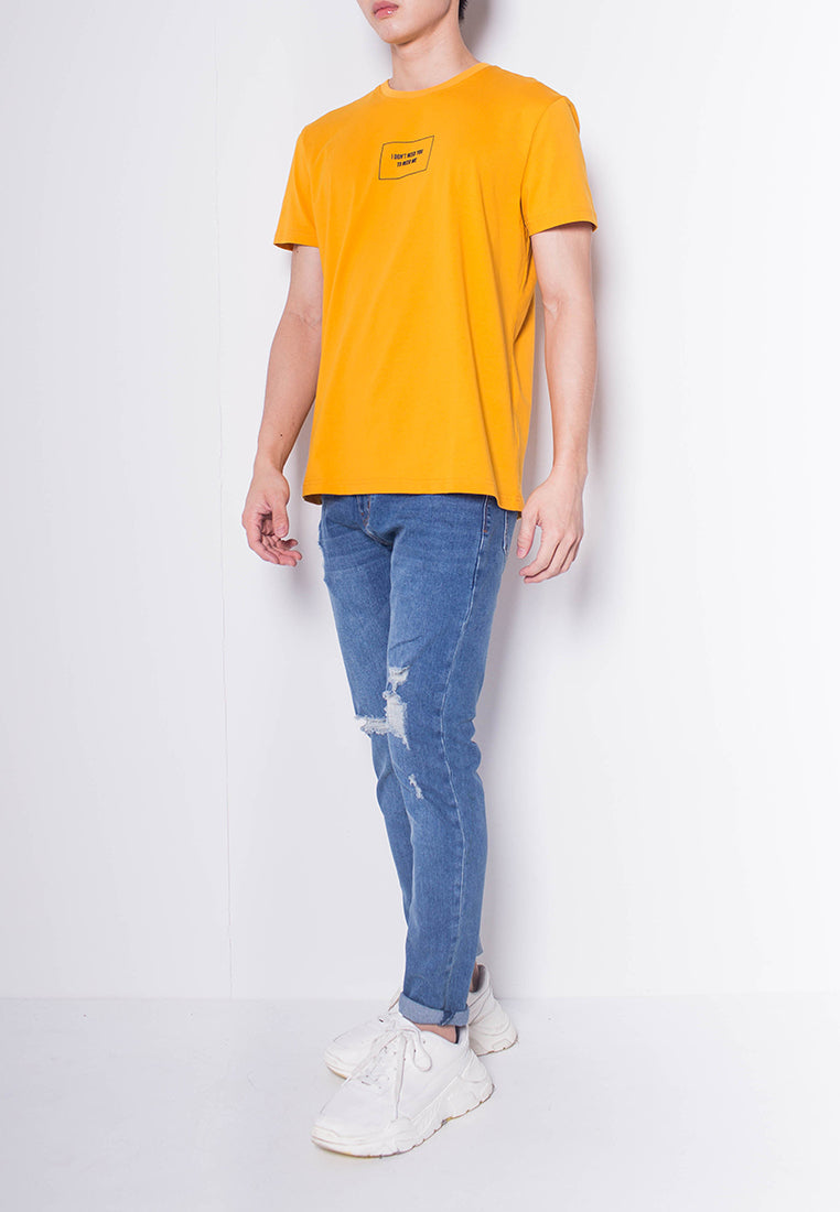 Men Short-Sleeve Graphic Tee - Yellow - H0M927