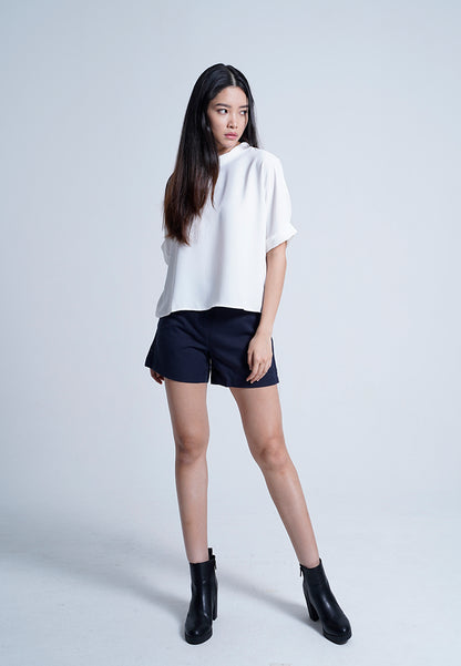 Women Short Pants - Navy - H0W742