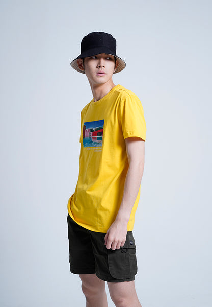 Men Short-Sleeve Graphic Tee - Yellow - H0M938