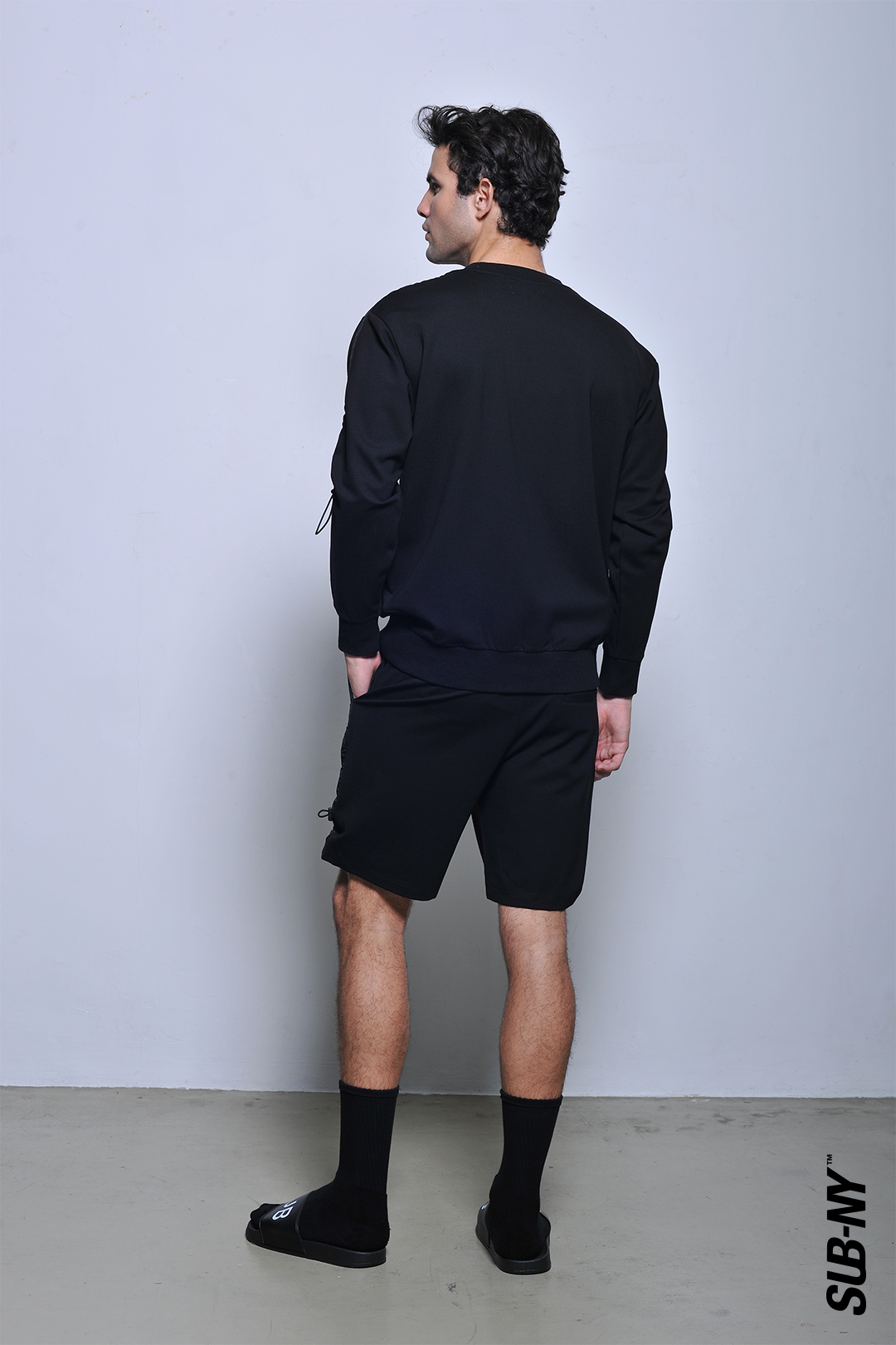 Men Long Sleeve Sweatshirt - Black - H2M653