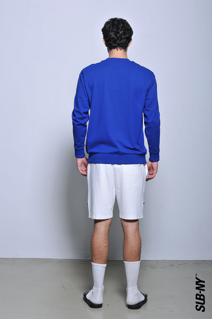 Men Long Sleeve Sweatshirt - Blue - H2M654