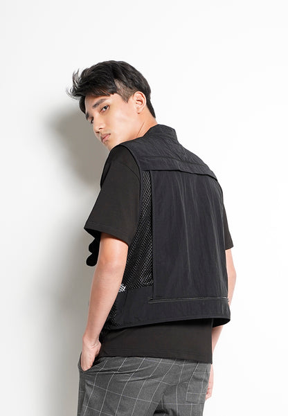 Men Buckle Vest - Black - H0M696