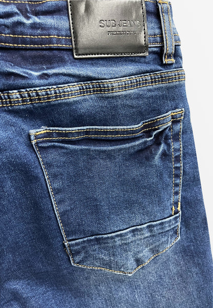 Men Short Jeans - Dark Blue - M3M808