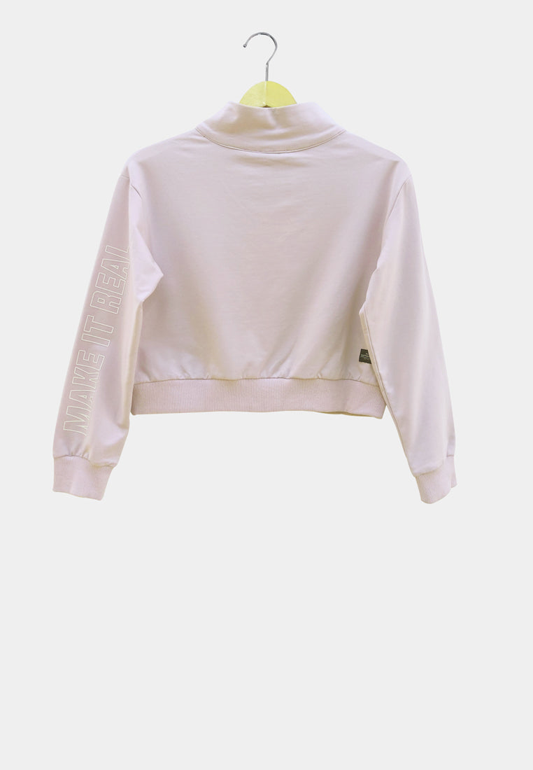 Women Turtleneck Long-Sleeve Sweatshirt - Light Purple - H1W229