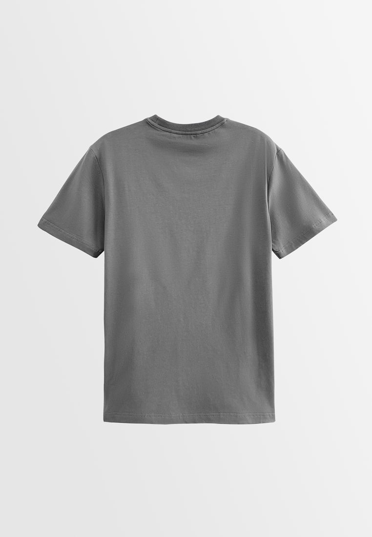 Men Short-Sleeve Basic Tee - Dark Grey - S3M585