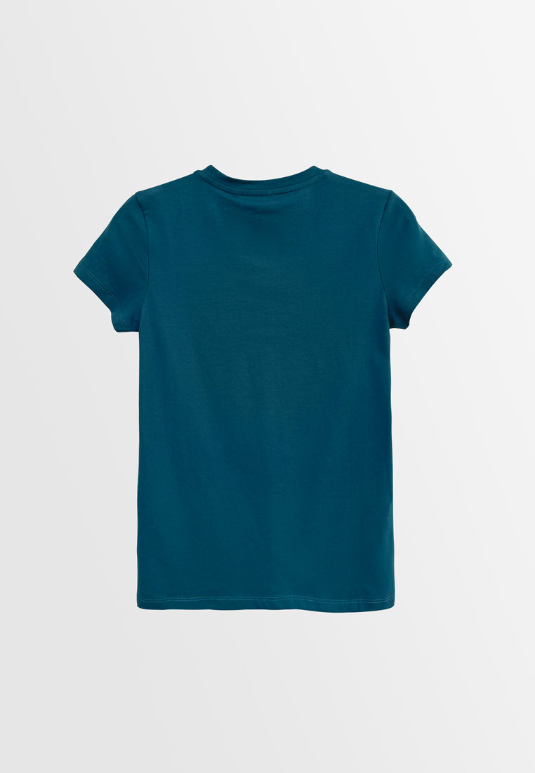 Women Short-Sleeve Graphic Tee - Dark Green - H2W522