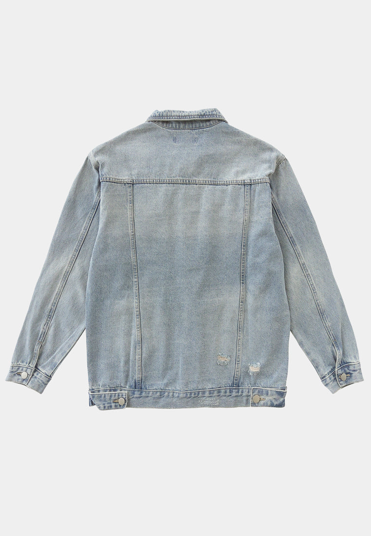 Men Denim Jacket - Blue - M2M342