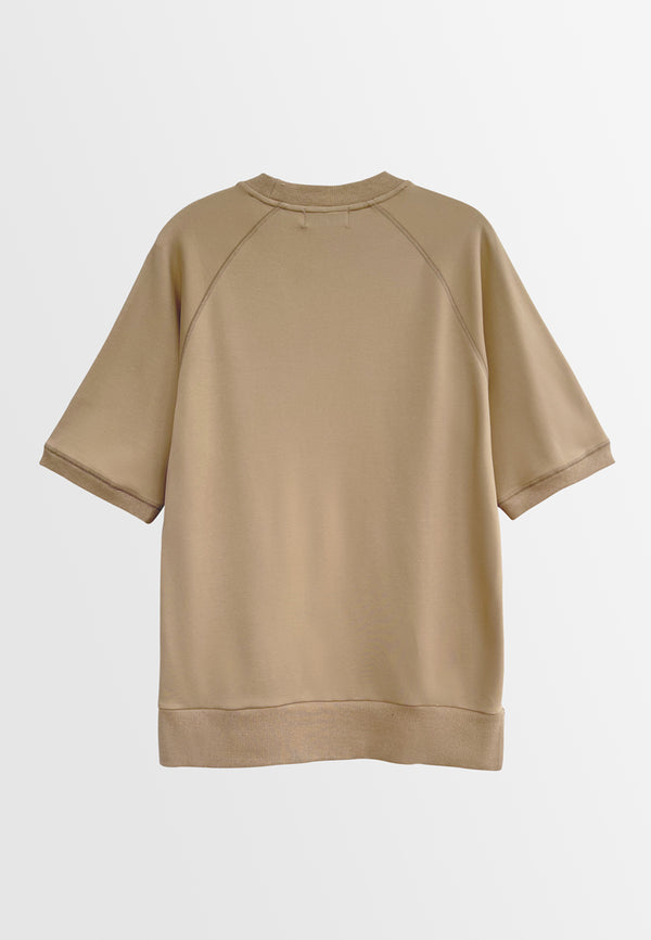 Men Short-Sleeve Oversized Fashion Tee - Khaki - H2M611