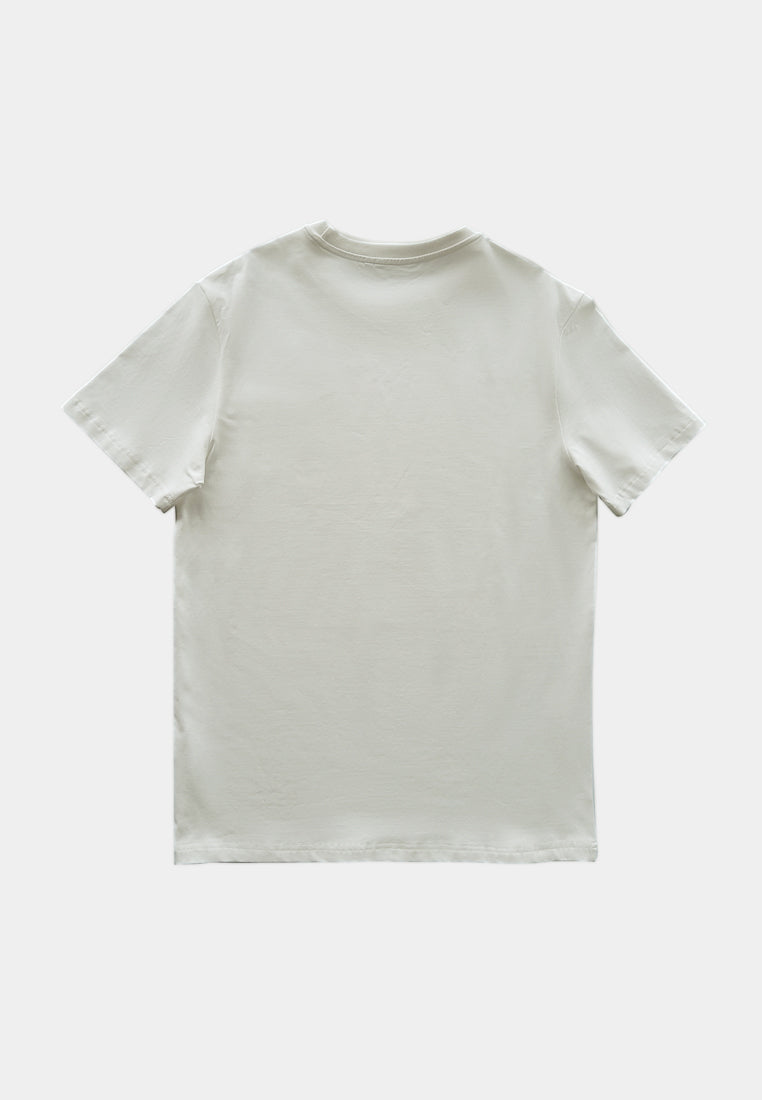 Men Short-Sleeve Basic Tee - White - H1M071-1