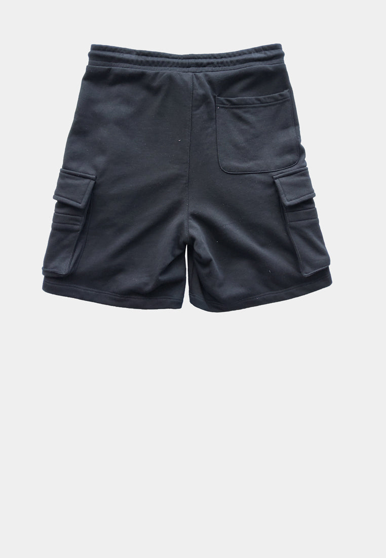 Men Knit Short Jogger - Black - H1M080