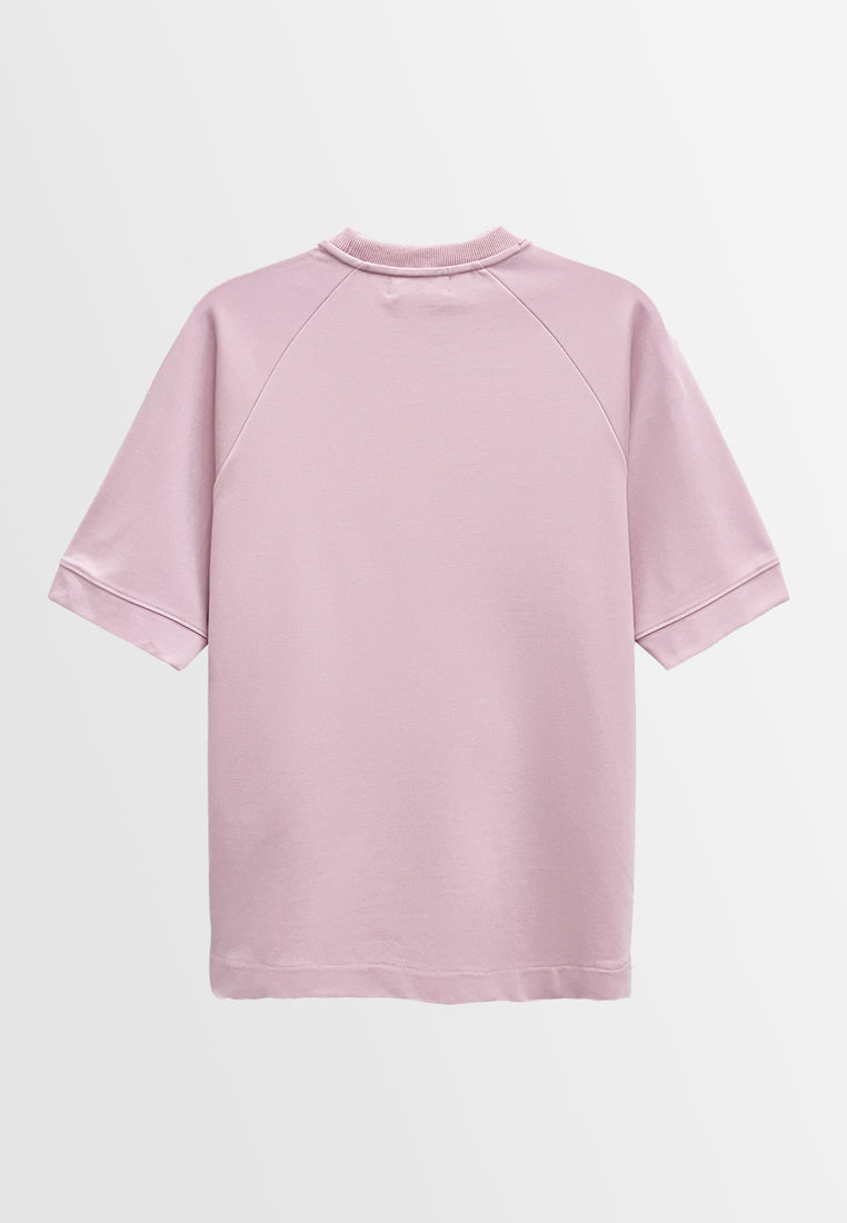 Men Short-Sleeve Fashion Tee - Pink - S3M812