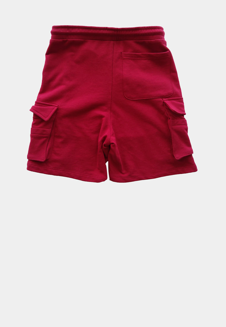 Men Knit Short Jogger - Maroon - H1M081