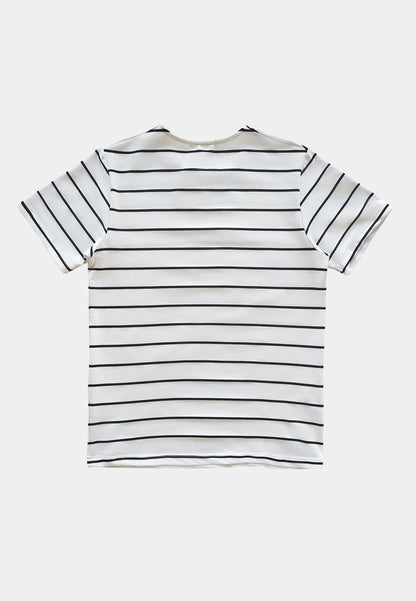 Men Short-Sleeve Striped Fashion Tee - Black - S2M205