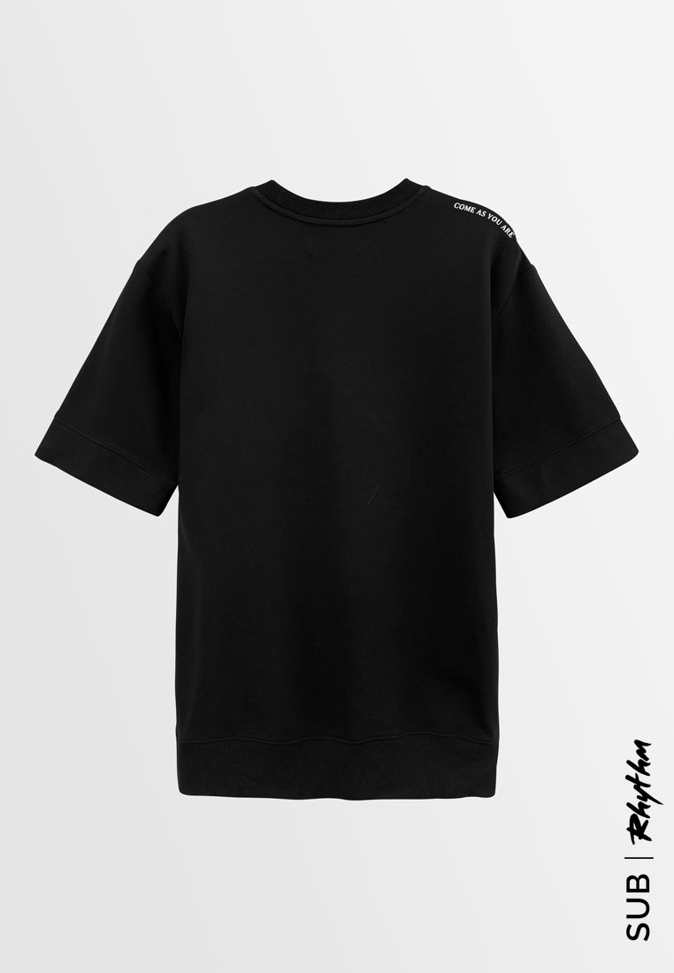 Men Short-Sleeve Sweatshirt - Black - H2M484