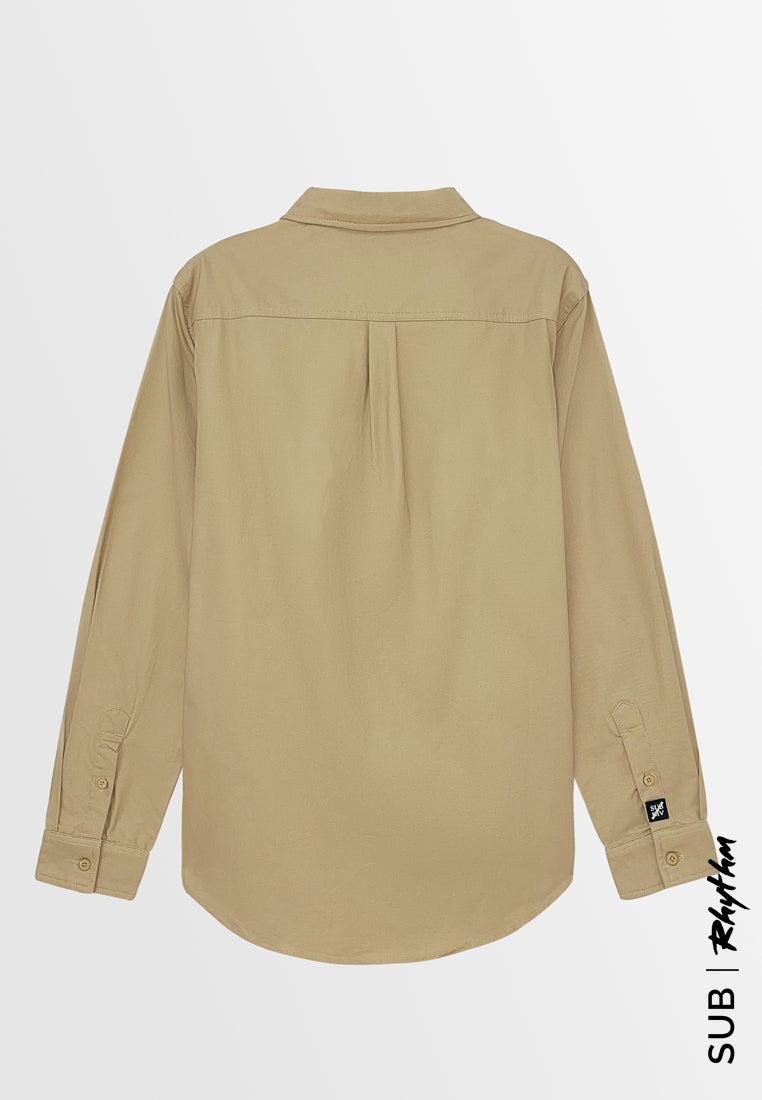 Men Long-Sleeve Shirt - Khaki - H2M679