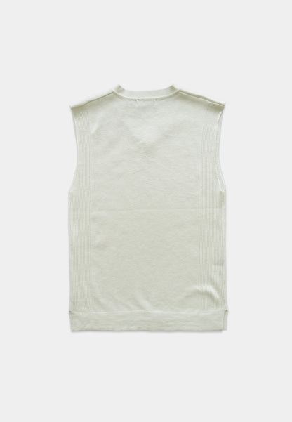 Men V-Neck Sweater Vest - White - H1M224