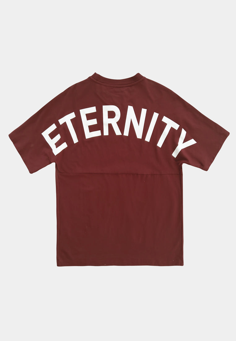 Men Short-Sleeve Fashion Tee - Maroon - M2M277