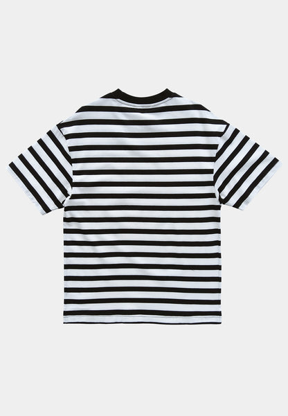 Men Short-Sleeve Striped Fashion Tee - Black - M2M279