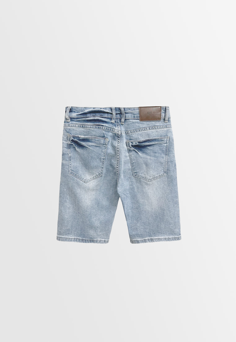 Men Short Jeans - Light Blue - M3M807