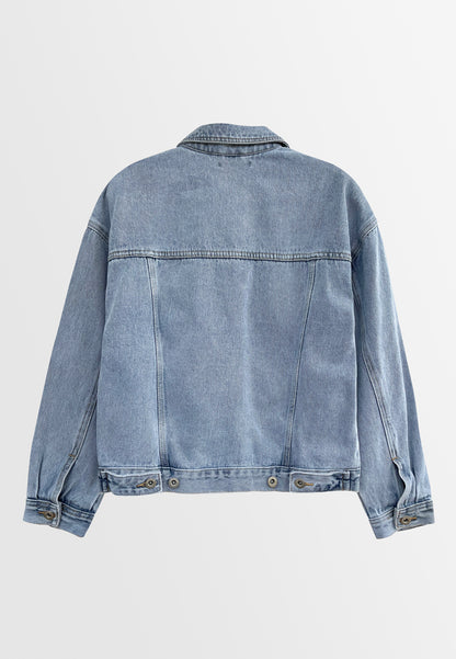 Women Denim Jacket - Blue - H2W722