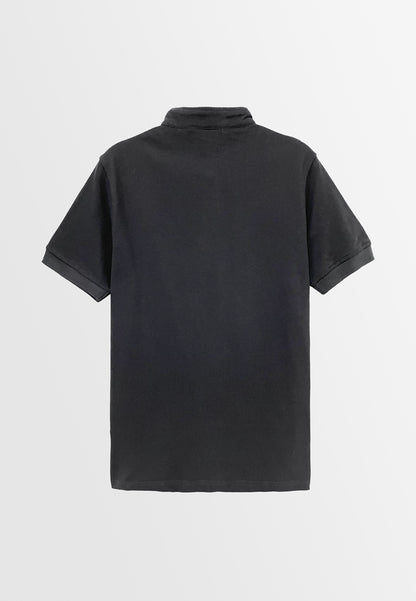 Men Short-Sleeve Fashion Polo Tee - Black - S3M624