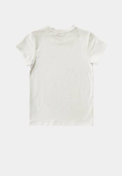 Women Short-Sleeve Basic Tee - White - F2W420