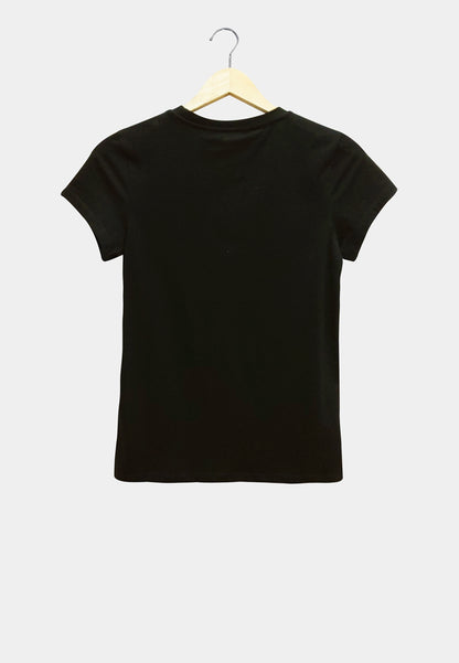 Women Short-Sleeve Graphic Tee - Black - S2W299