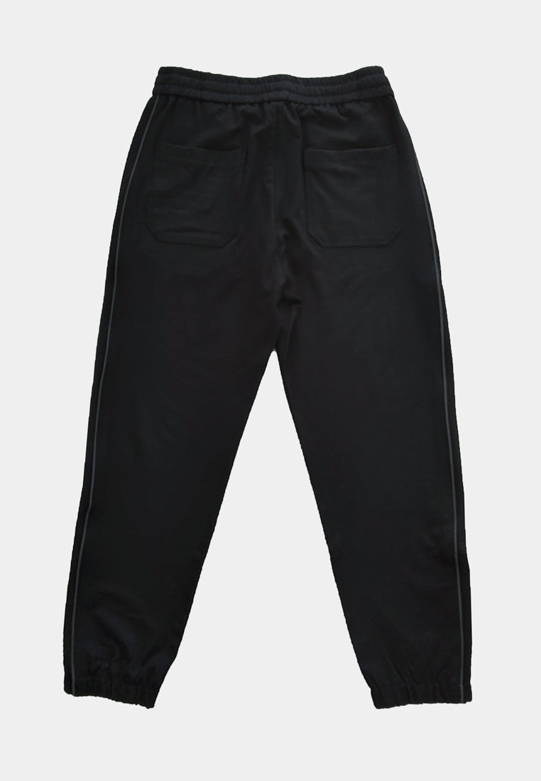 Men Long Pants Jogger - Black - H1M179