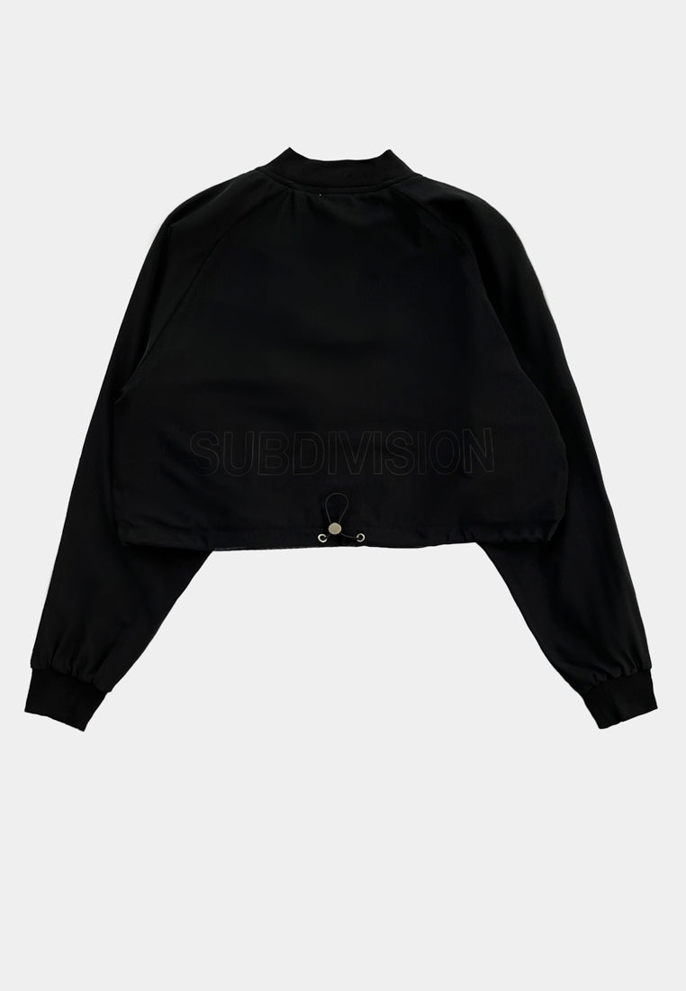 Women Bomber Jacket - Black - F2W486