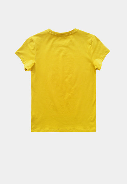 Women Short-Sleeve Graphic Tee - Yellow - M2W342