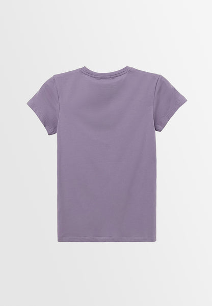 Women Short-Sleeve Graphic Tee - Purple - S3W619