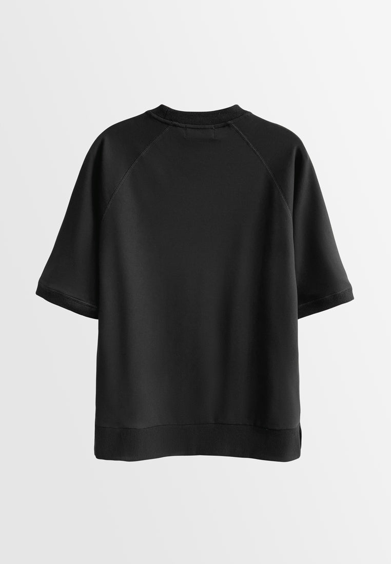 Men Short-Sleeve Oversized Fashion Tee - Black - H2M610