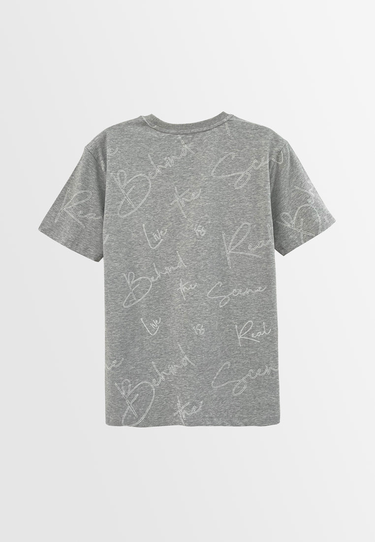 Men Short-Sleeve Graphic Tee - Grey - H2M505