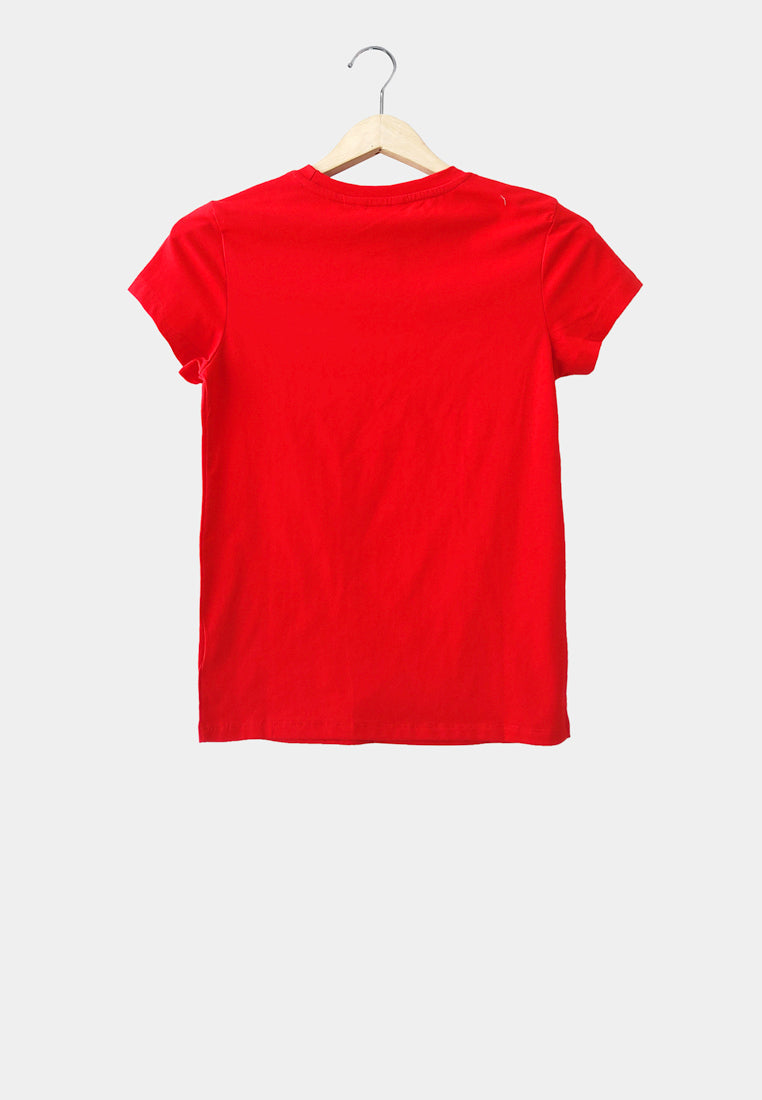 Women Short-Sleeve Graphic Tee - Red - H1W188