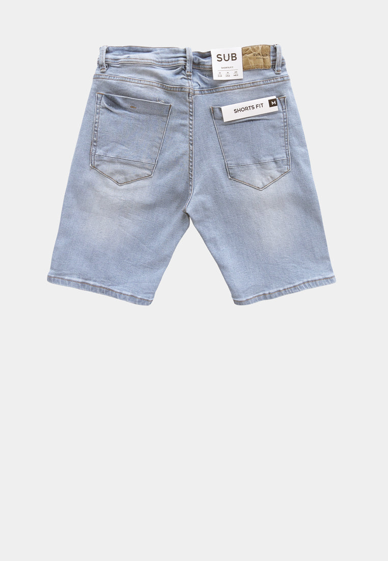 Men Short Jeans - Light Blue - H0M676