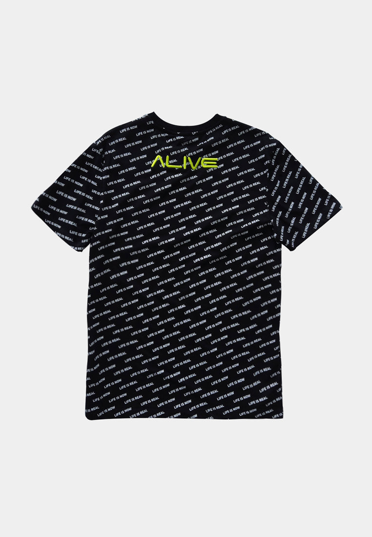 Men Short-Sleeve Graphic Tee - Black - S2M099