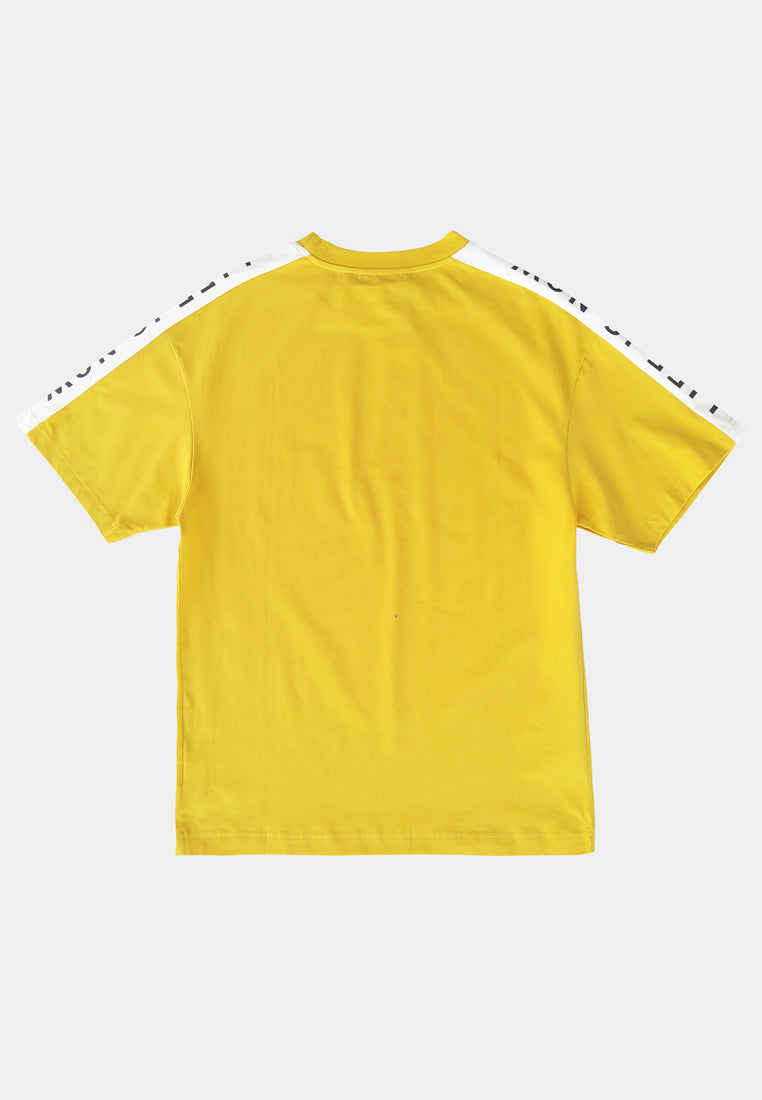 Men Short-Sleeve Fashion Tee - Yellow - S2M253