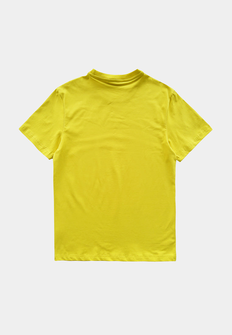 Men Short-Sleeve Basic Tee - Yellow - S2M199