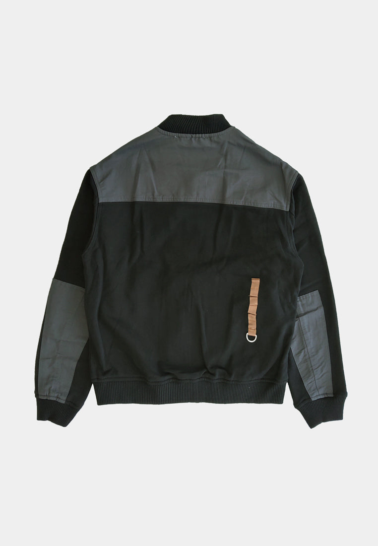 Men Bomber Jacket - Black - H1M162