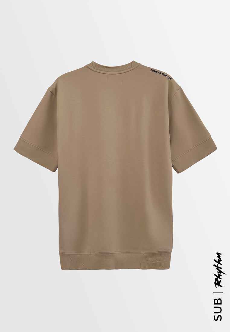 Men Short-Sleeve Sweatshirt - Khaki - H2M678