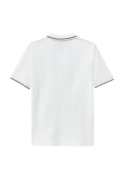 Men Short-Sleeve Polo Tee - White - S3M579