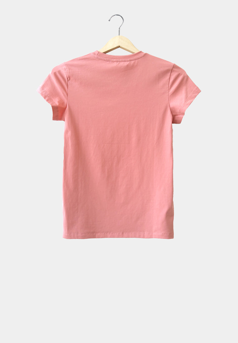 Women Short-Sleeve Graphic Tee - Pink - H1W190