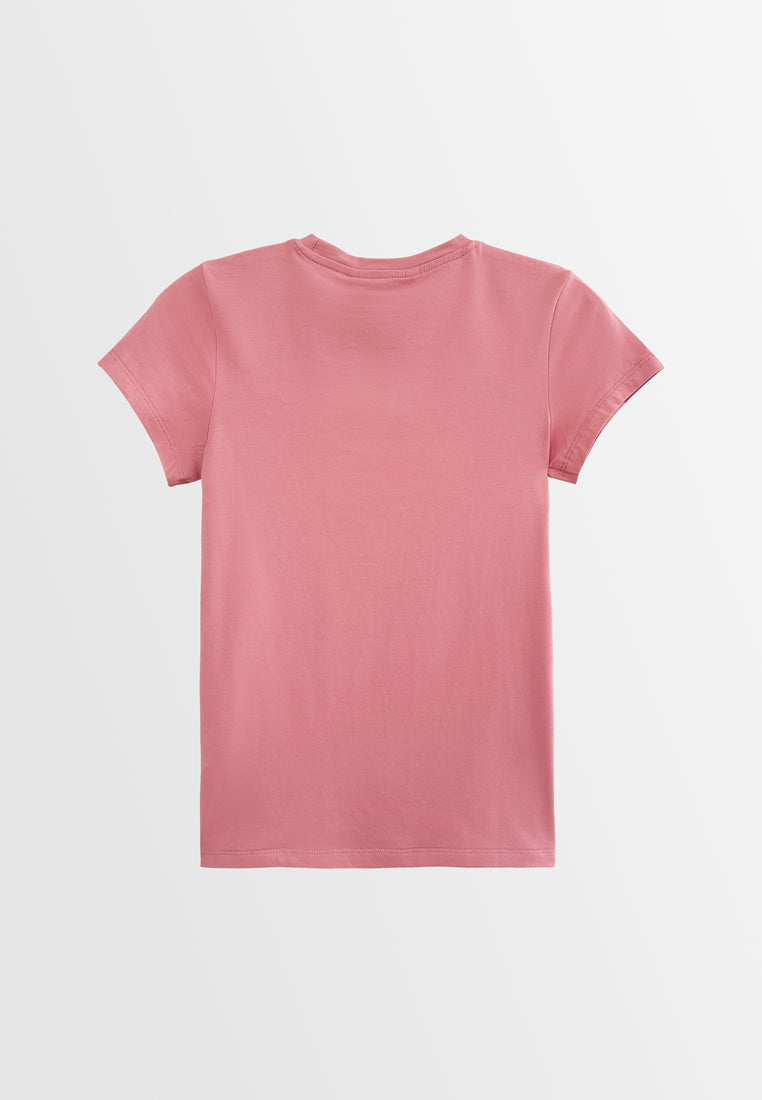 Women Short-Sleeve Graphic Tee - Pink - S3W621