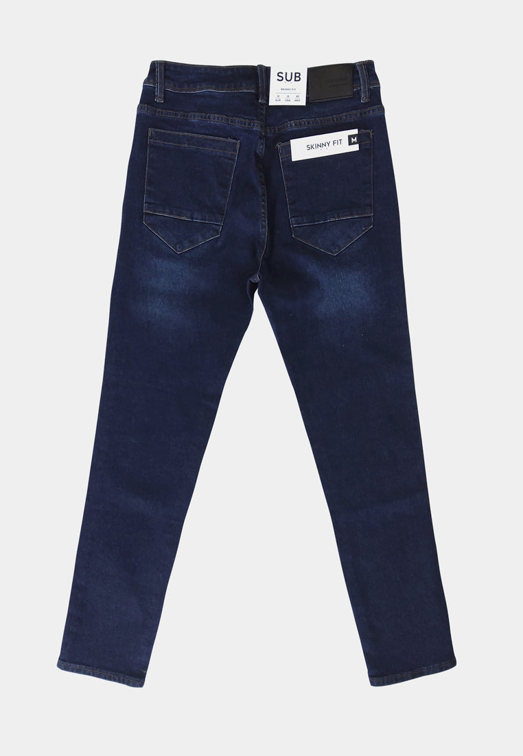 Men Skinny Fit Long Jeans - Dark Blue - S2M049