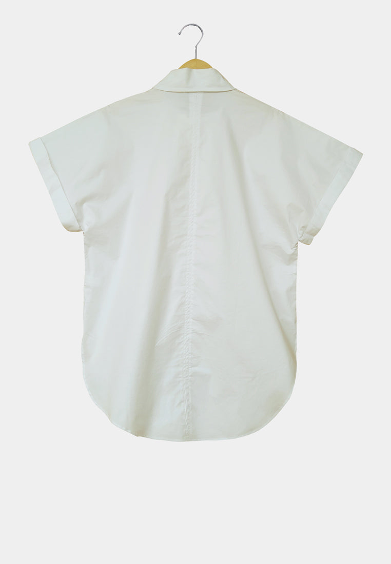 Women Short-Sleeve Fashion Shirt - White - H1W270